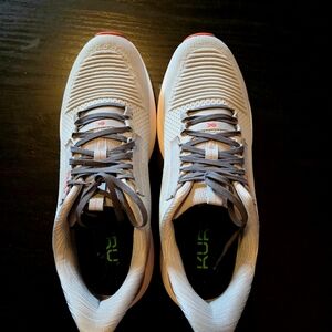 Gray and White Athletic Sneakers